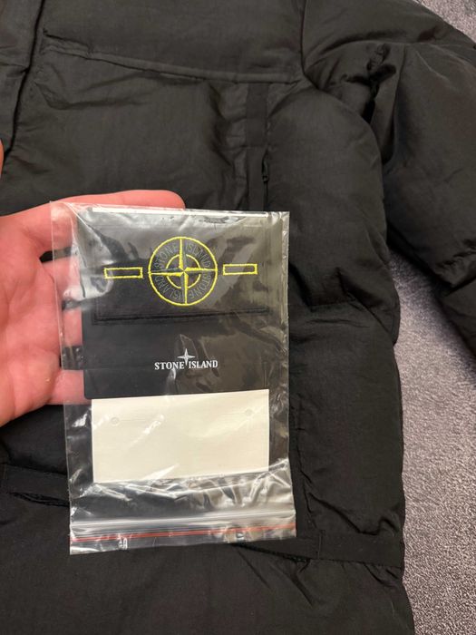 Stone Island Puffer Jacket чорна куртка пуховик стон айленд з патчем