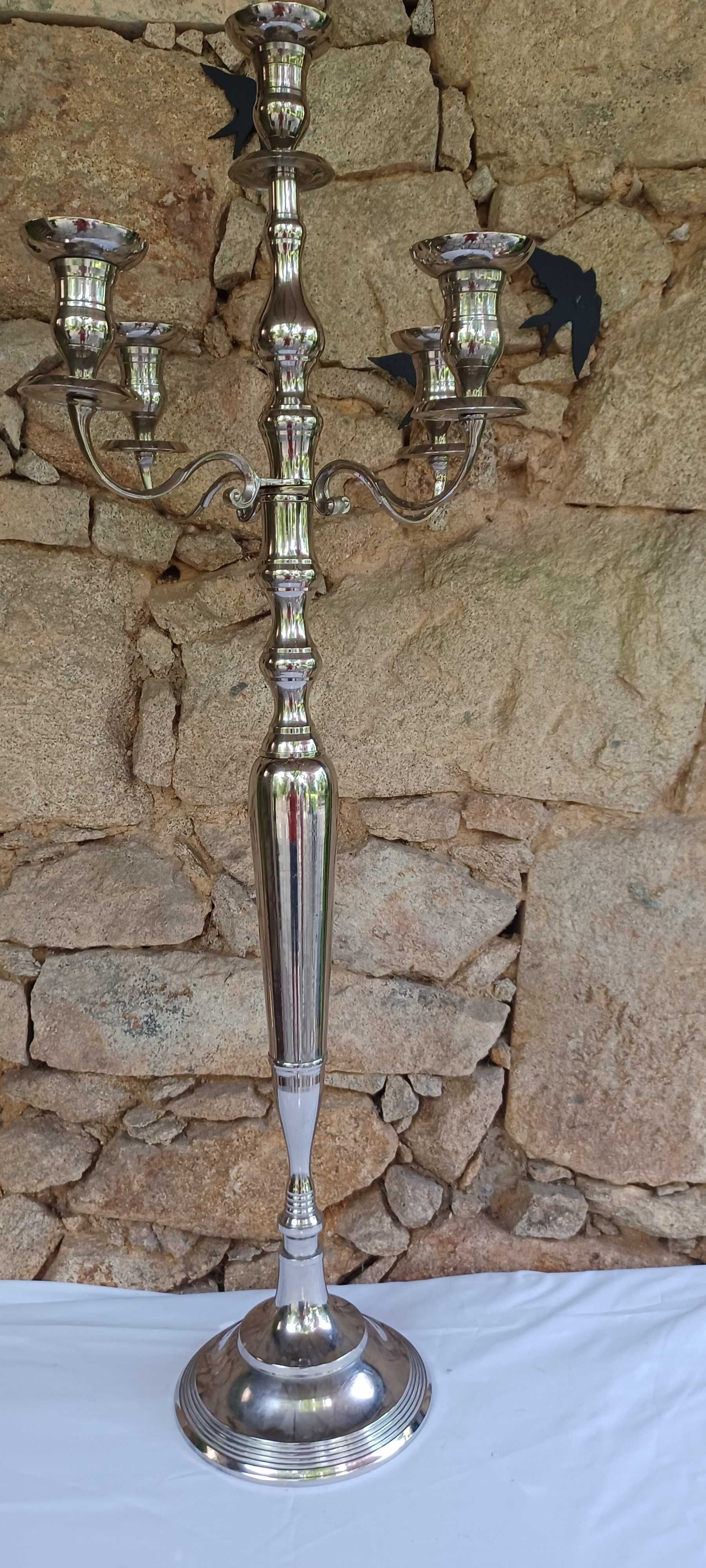 Castiçal níquel 5 velas