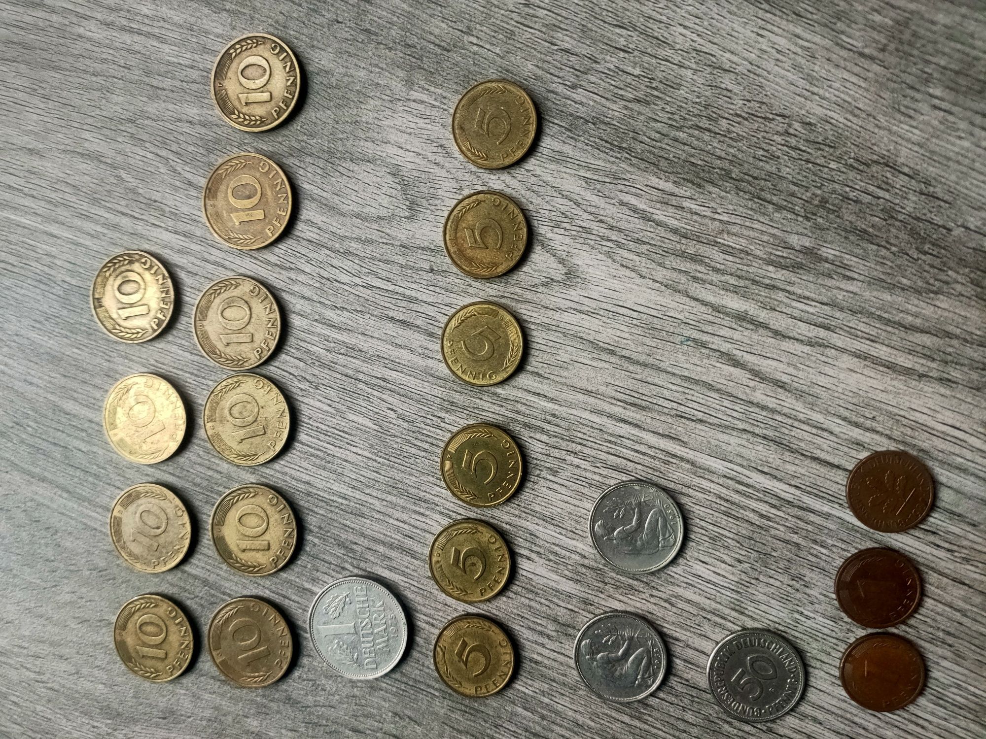 Sprzedam stare niemieckie monety-maly zestaw