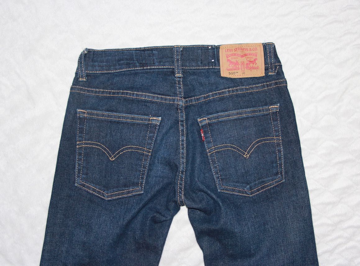 levis levi's spodnie damskie jeansy jeans granatowe 12 xs s 34 36