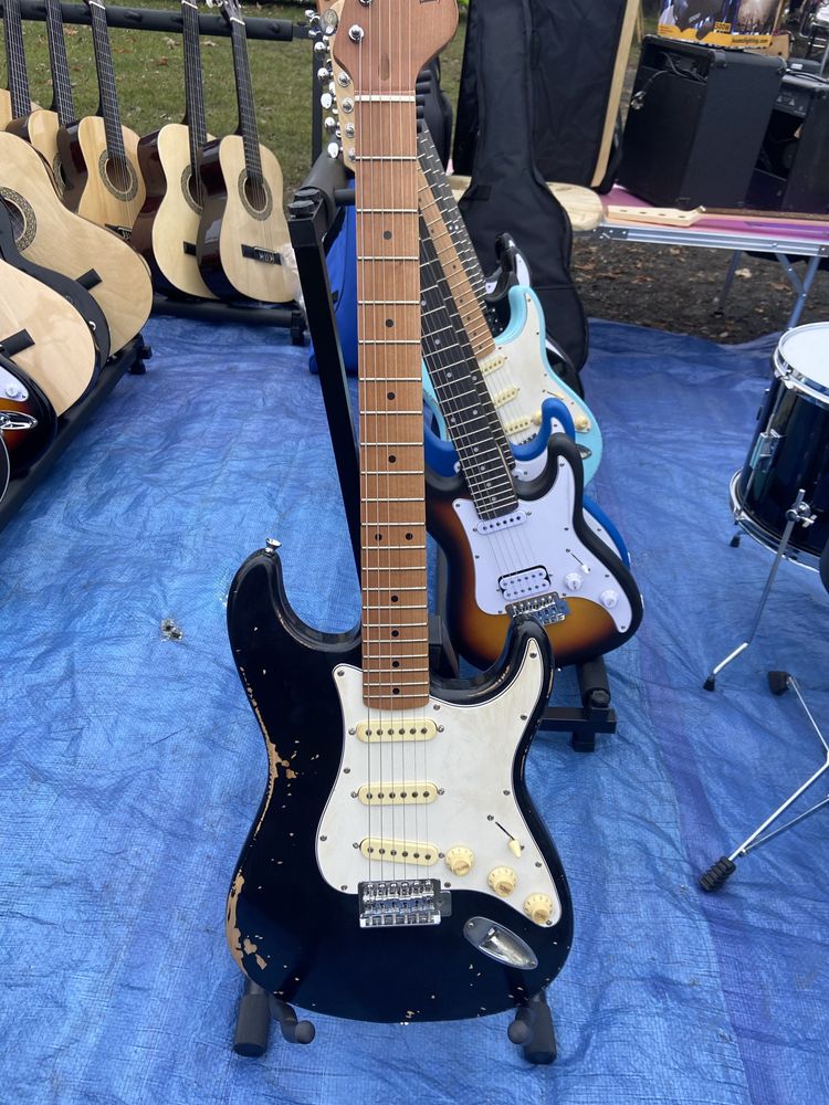 Rocktile Vinstage ST-RMBK gitara elektryczna, relicowa gitara Aged