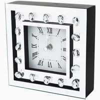 Zegar stołowy ZD Trading srebrny 15cm