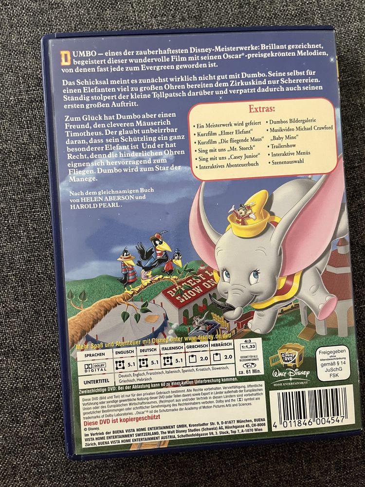 Dumbo film DVD ……….