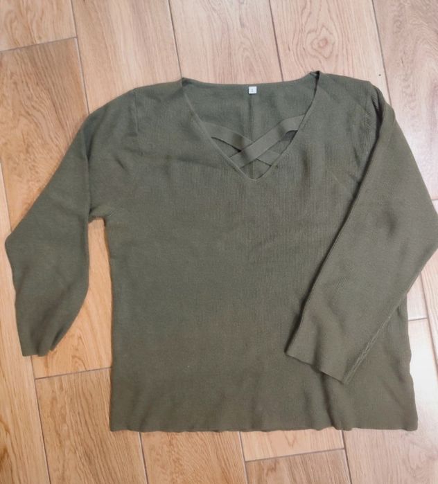 Sweter damski khaki L
