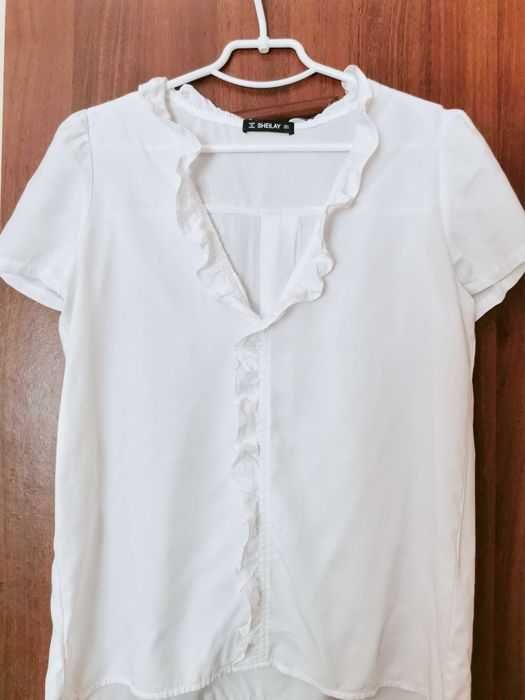 Блуза жіноча біла літня вискоза