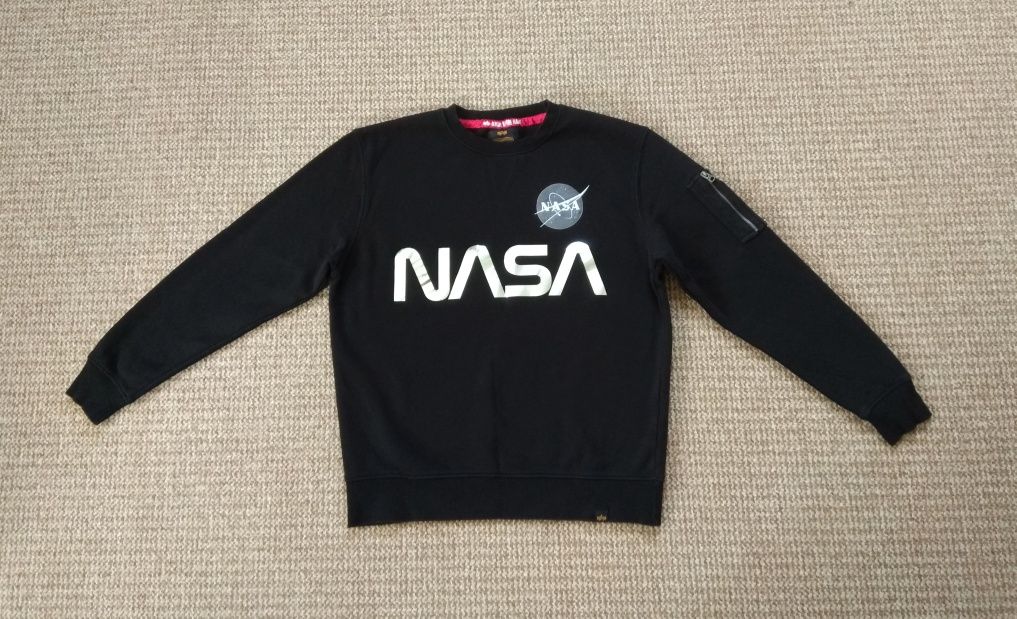 Alpha Industries NASA кофта свитшот оригинал L черная