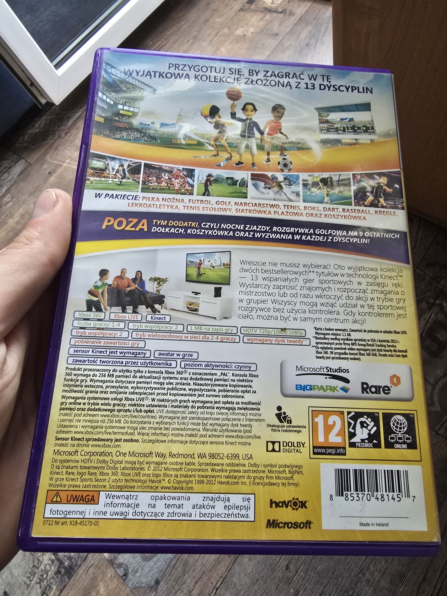 Kinect Sports najlepsza kolekcja po polsku xbox 360 season 1 & 2 pl