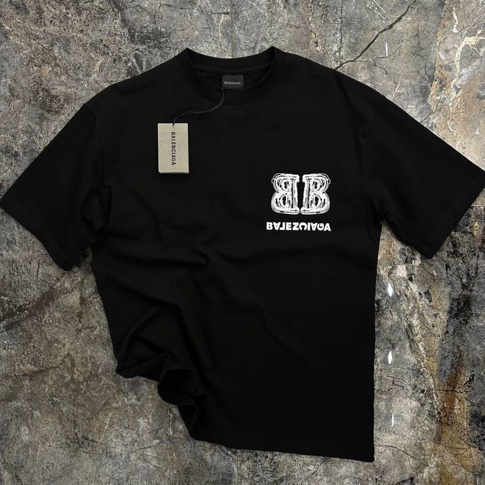 Футболка мужская Balenciaga  унисекс оверсайз оригинал белая