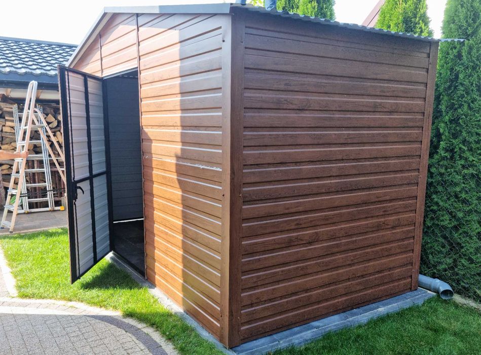 Altana, schowek blaszany, domek narzędziowy blaszak, GARAŻ wiata WZORY