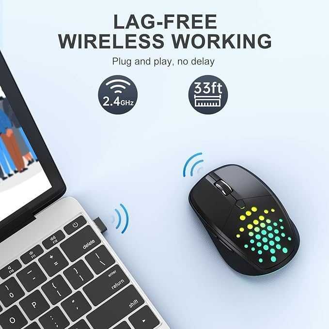 uhuru bezprzewodowa mysz optyczna 2,4 ghz z odbiornikiem usb