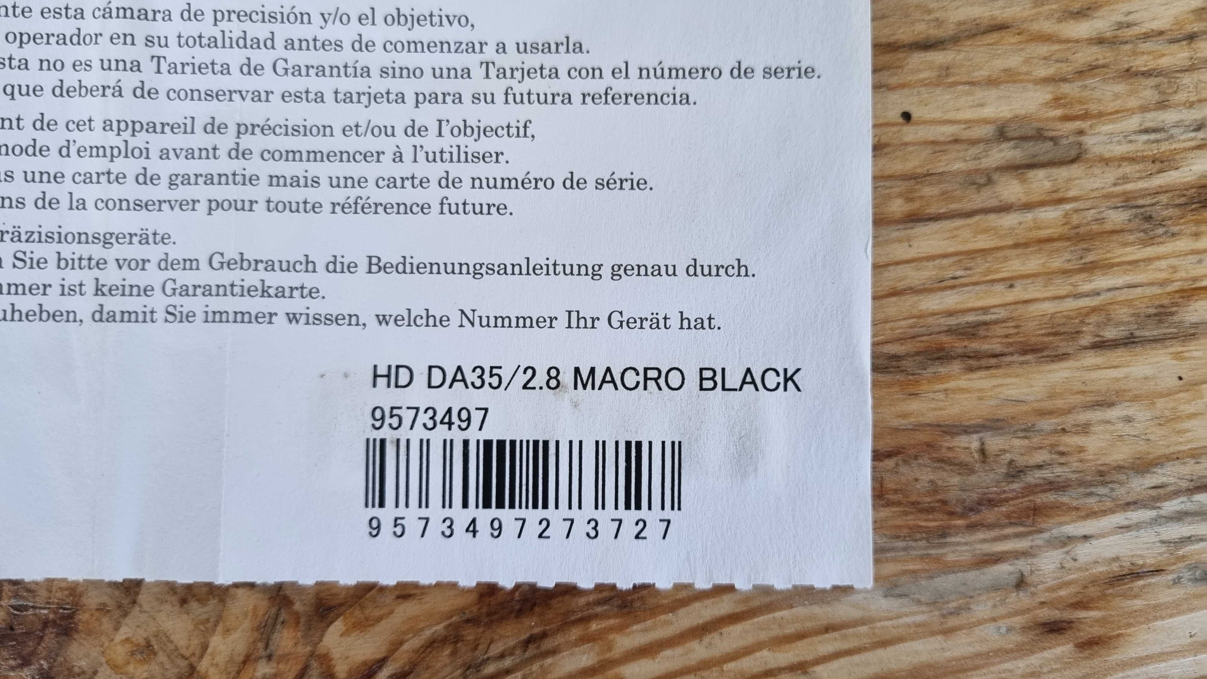 obiektyw HD Pentax-DA 35mm F2.8 Limited Macro