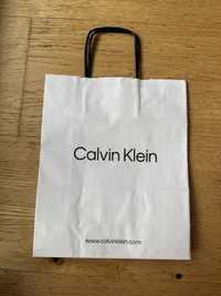 Torebka torba papierowa biała Clavin Klein CK nowa
