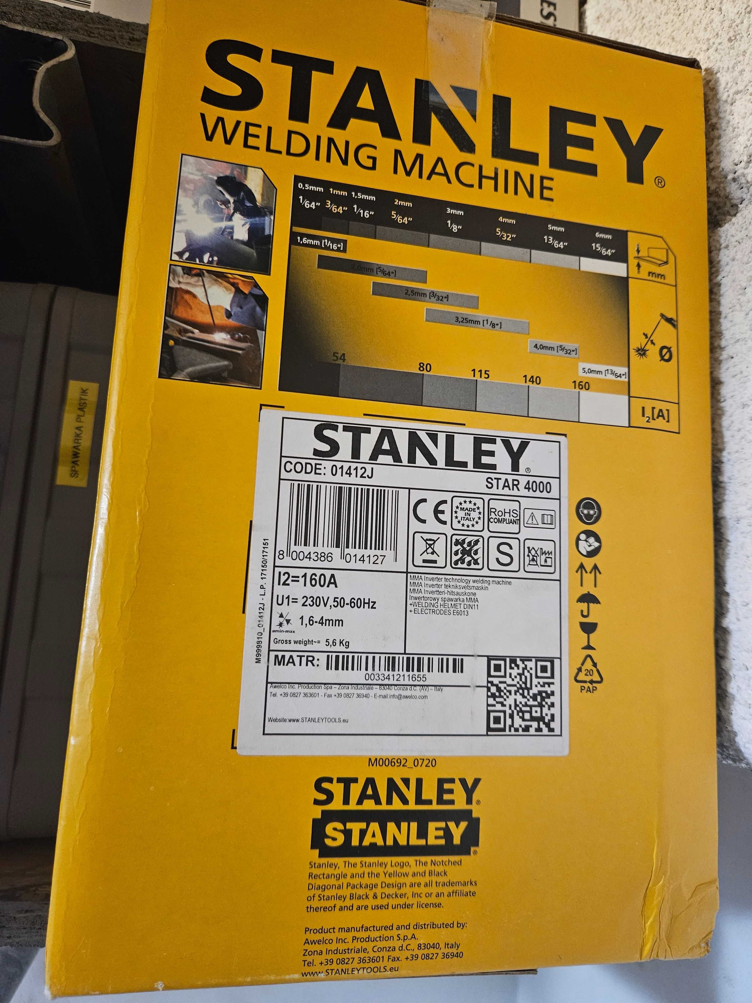 Stanley spawarka inwerterowa 160A NOWA