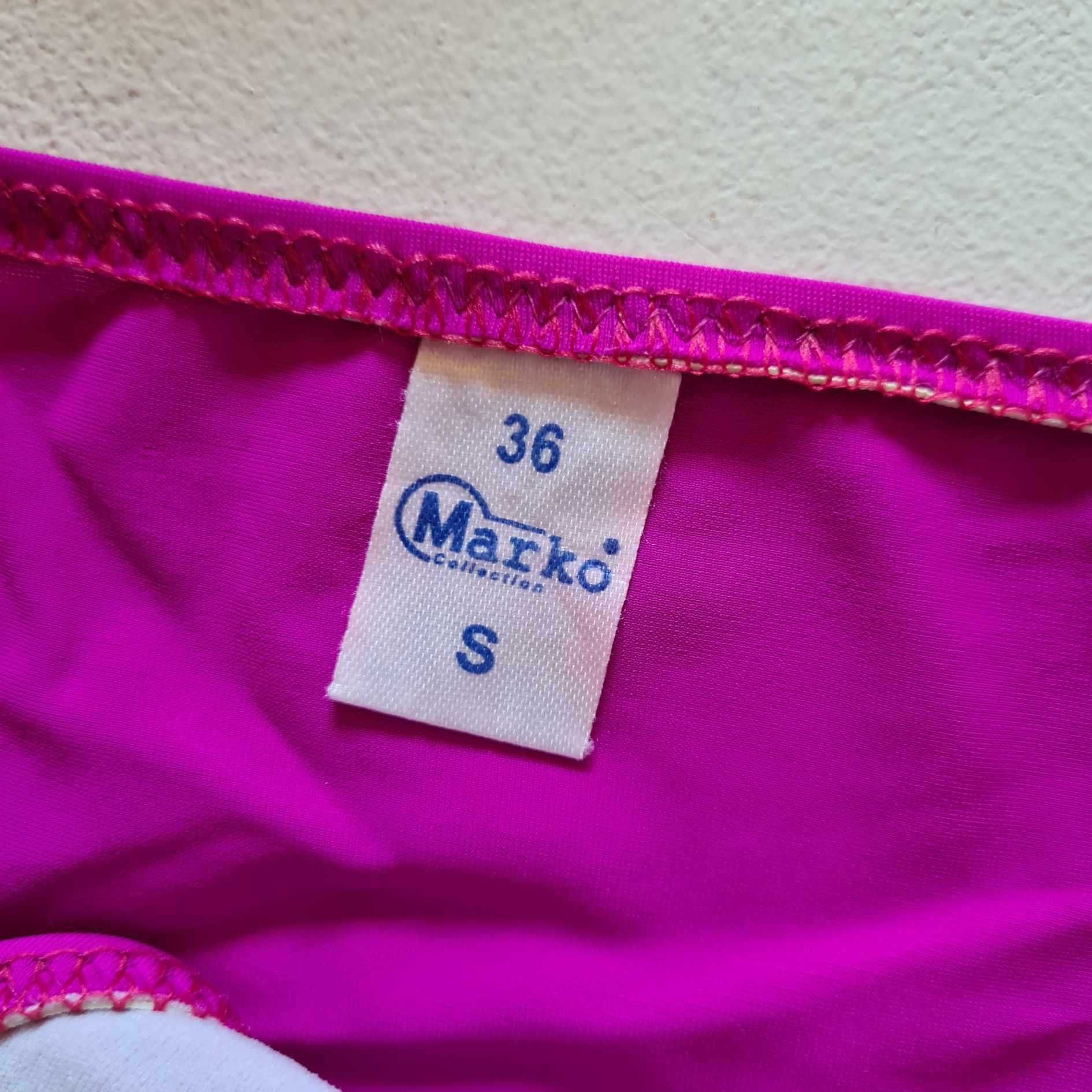 Marko strój kąpielowy dwuczęściowy multikolor kolorowy neonowy push up