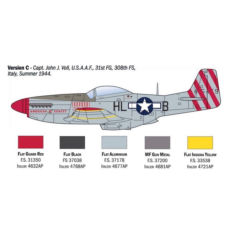 Italeri 1484 model 1:72 samolot P-51D MUSTANG ACES