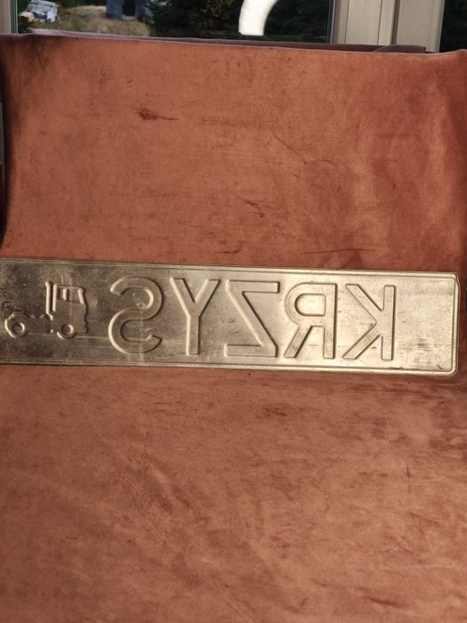 Metalowa tabliczka imienna Krzyś 191