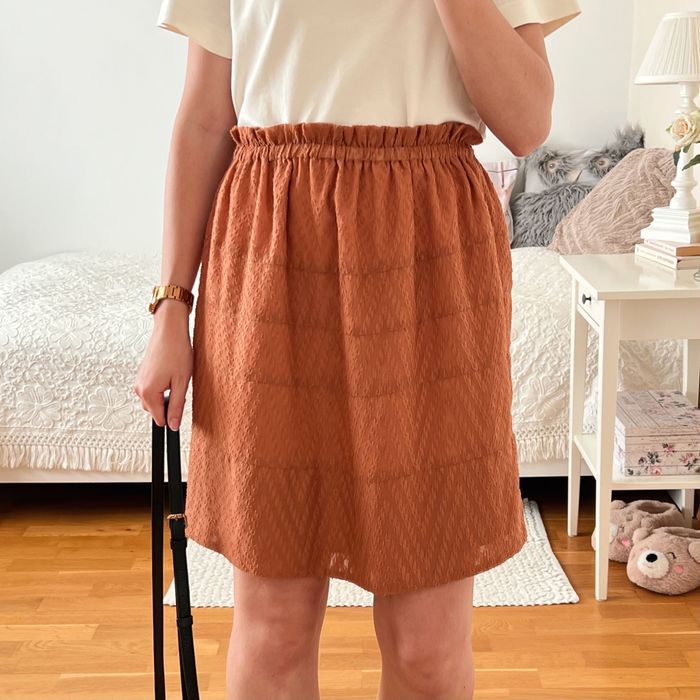 Spódnica marki premium IRO 38 ceglana modna massimo dutti M