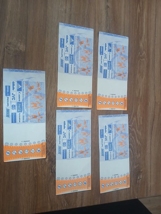 Sprzedam bilety Mistrzostwa Świata Piłka Nożna France 98