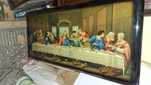 Última ceia de cristo painel envernizado madeira