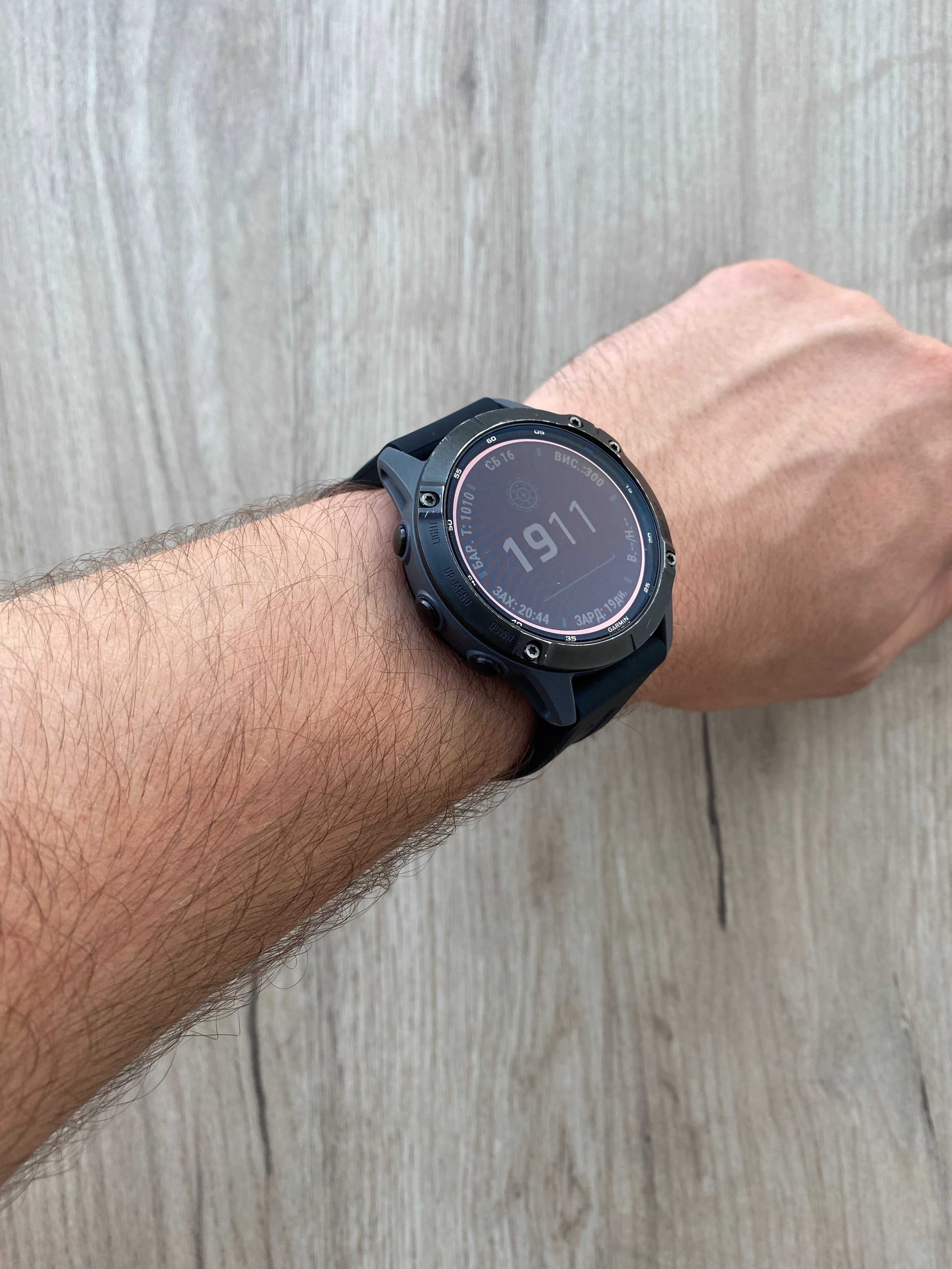 Garmin Fenix 6 Pro Solar | Сонячна зарядка, GPS, NFC | Відмінний стан