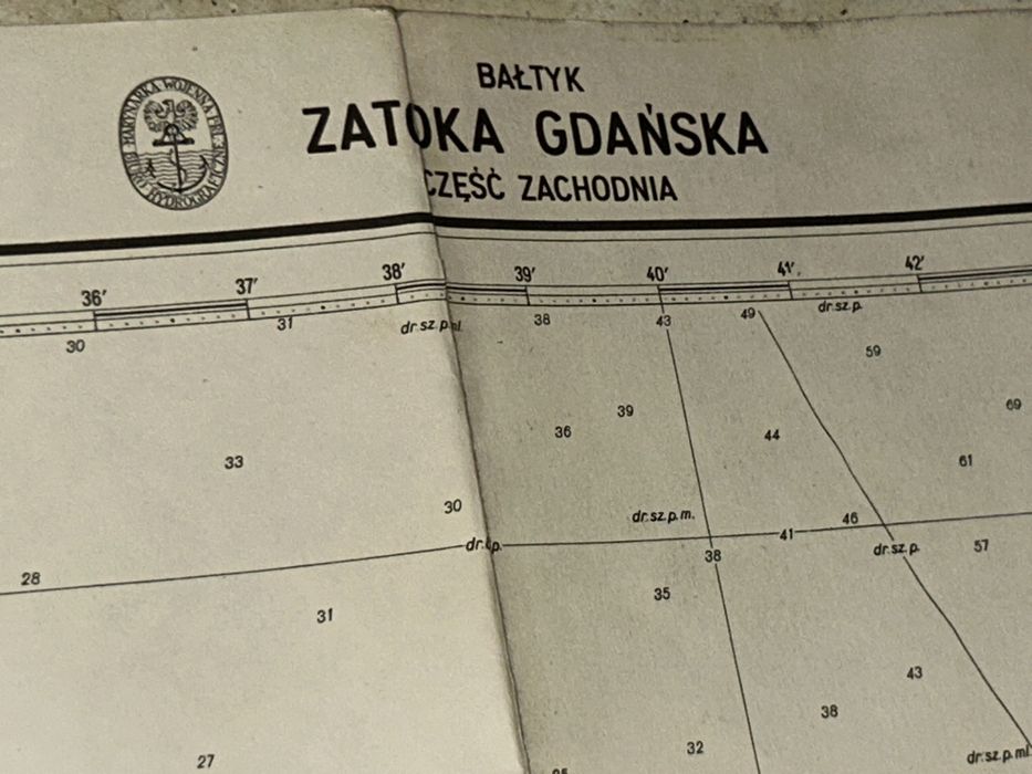 Mapa ZATOKA GDAŃSKA Bałtyk - Marynarka Wojenna