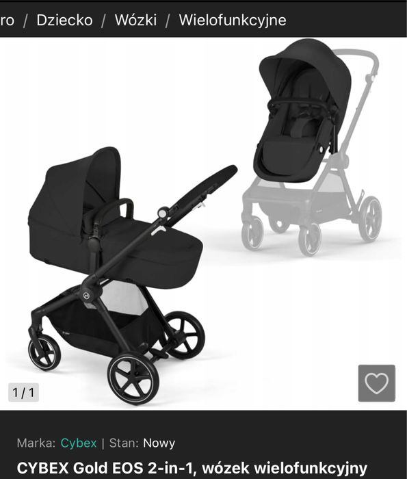 Wozek cybex eos 2w1 kolor czarny
