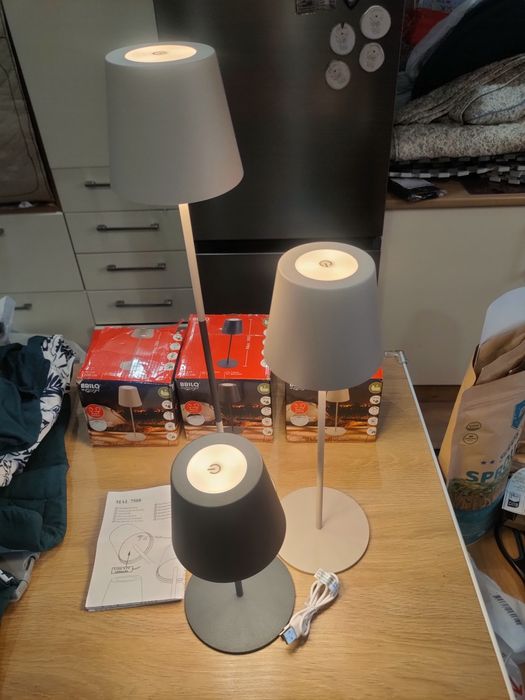 3* Bezprzewodowa lampa stołowa LED  BRILONER stylowa