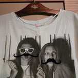 Koszulka New Yorker Nowa. T-shirt Rozmiar M, miętowa, wąsy mustache