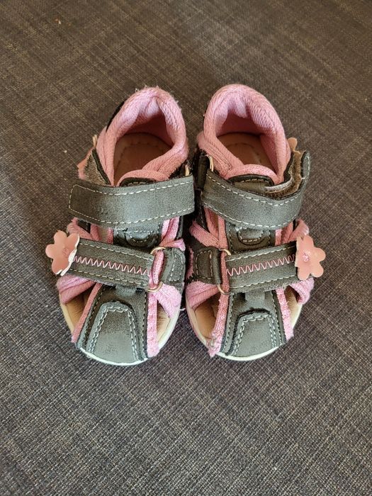 Sandały lasocki rozmiar 19 dziewczynka różowo szare