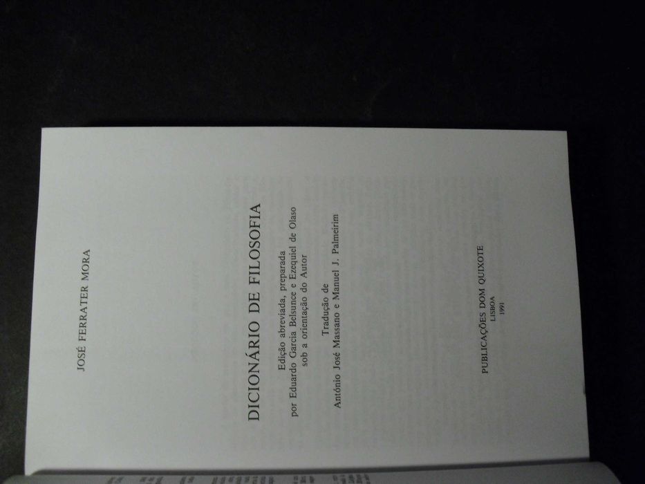 Mora (José Ferrater);Dicionário de Filosofia;