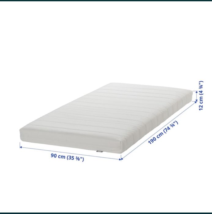 4 Colchoes  Branco ÅSVANG - 80x200 cm
