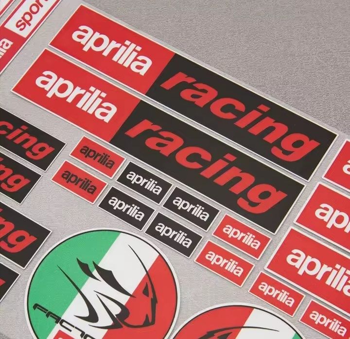Pack de 23 Adesivos Sport Aprilia Racing Factory -