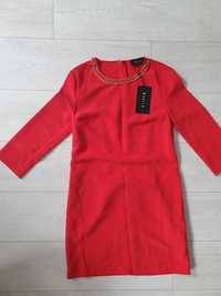 Sukienka mohito nowa czerwona z łańcuszkiem 34 xs