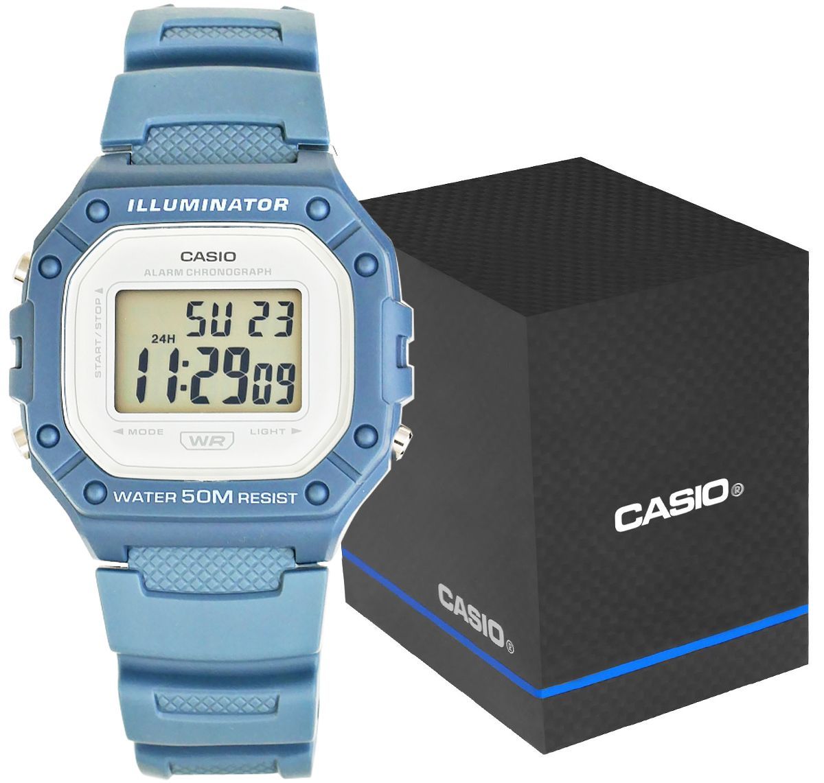 zegarek damski casio w-218hc-2avef + box