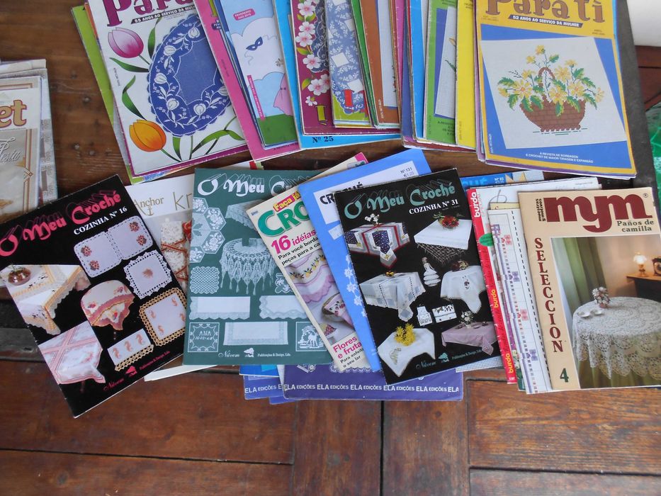 Revistas diversas croche e bordado