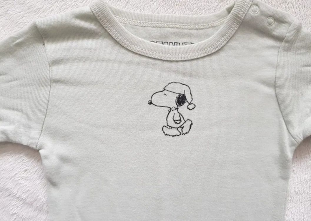 body 80 snoopy peanuts z długim rękawem zestaw komplet paka pakiet 3sz