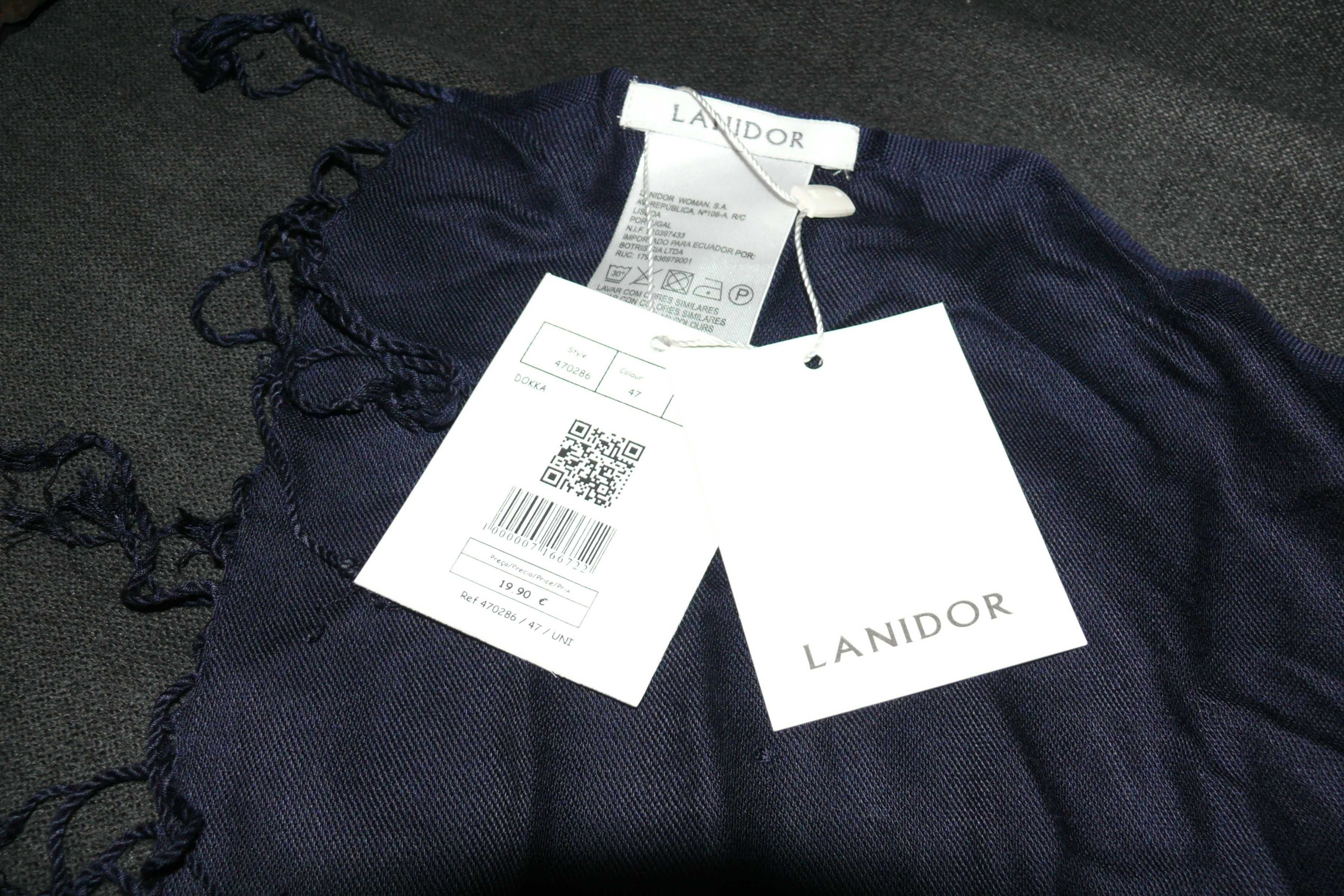 Lenço / Echarpe com franjas - Lanidor