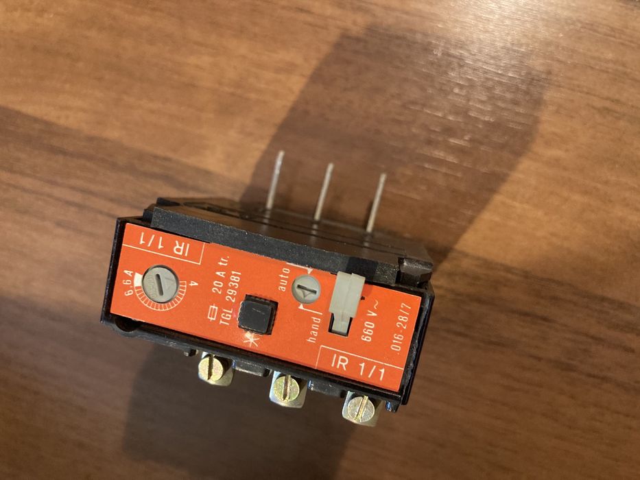 Wyłącznik termiczny trójfazowy do silników  IR 1/1 660V od 4 A do 6.6A