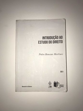 "Introdução ao Estudo do Direito", Pedro Romano Martinez