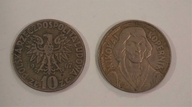 2 x moneta Mikołaj Kopernik 10 zł 1967 68