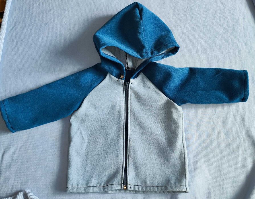 Дитяча кофта на блискаці з пальтової тканини 80-86, 12-18 міс