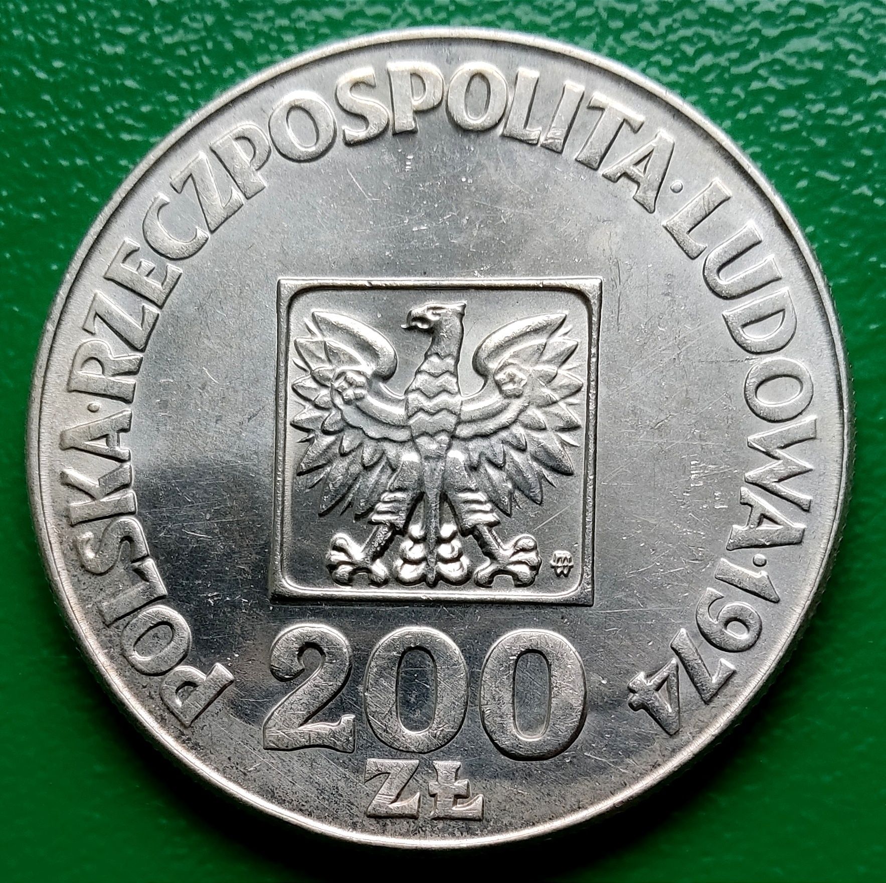 Moneta 200 złotych 1974 PRL Ag