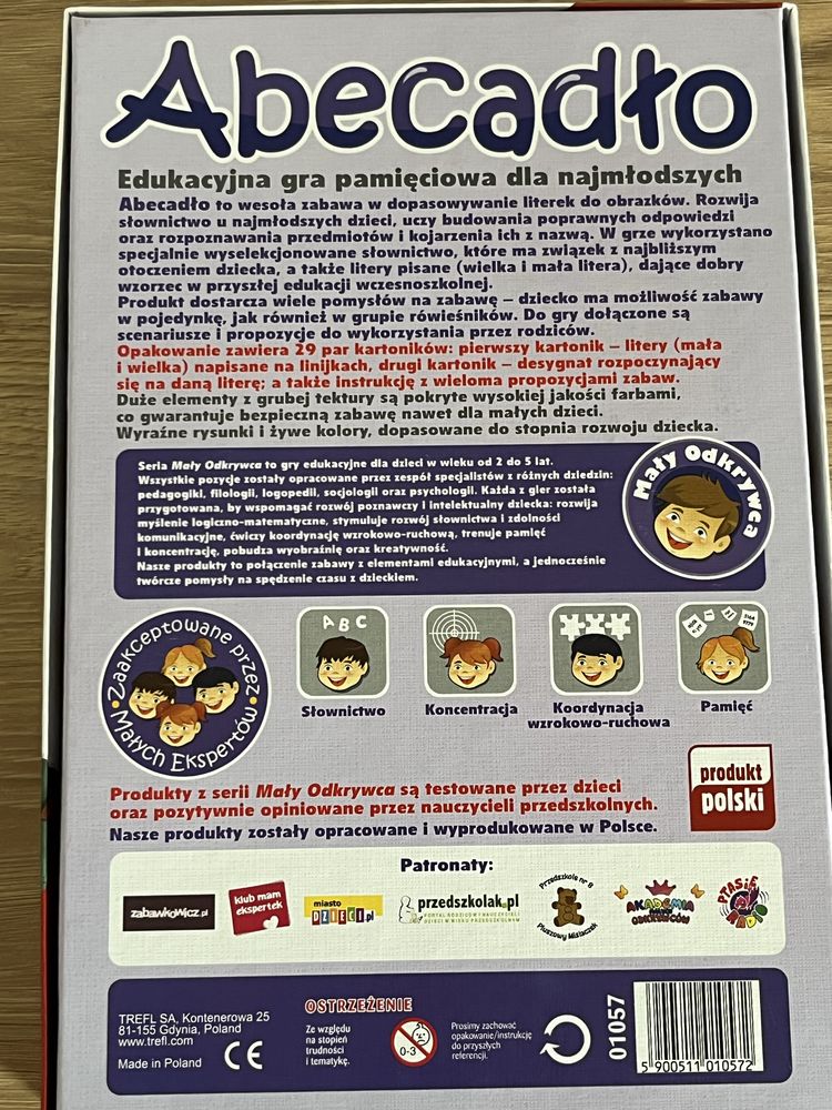 Alfabet abecadło puzzle gra edukacyjna
