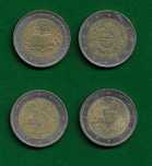 4 Moedas Comemorativas de 2 Euros - ÁUSTRIA