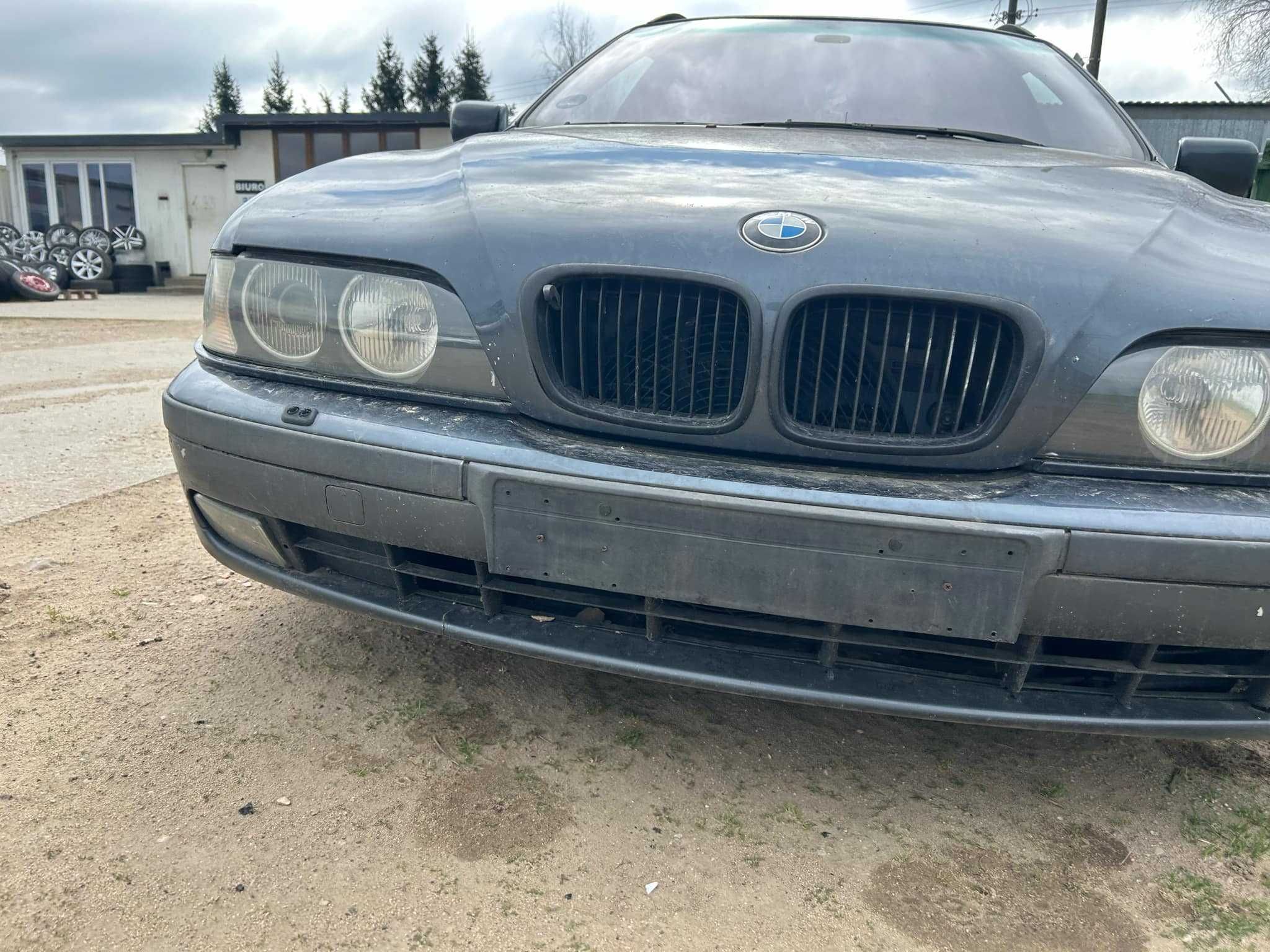 Kompletny przód Maska Zderzak Lampy Błotniki BMW E39 Fjordgrau-metalic