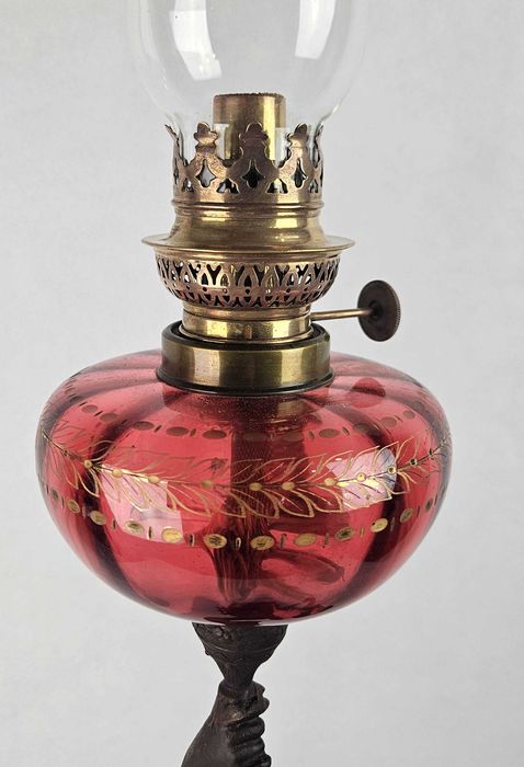 Figuralna lampa naftowa DEMETER  alegoria rolnictwa Francja - Antyk