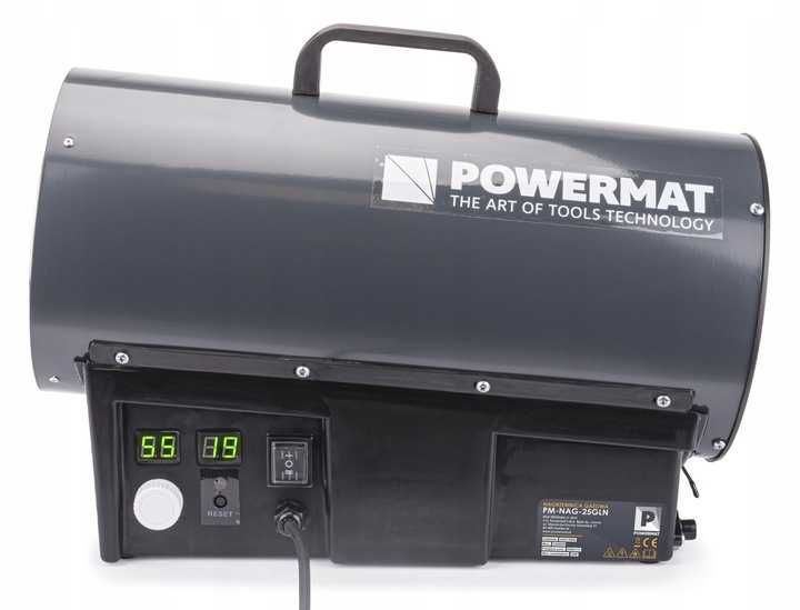 Nagrzewnica gazowa 25kw z termostatem lcd dmuchawa grzejnik wąż