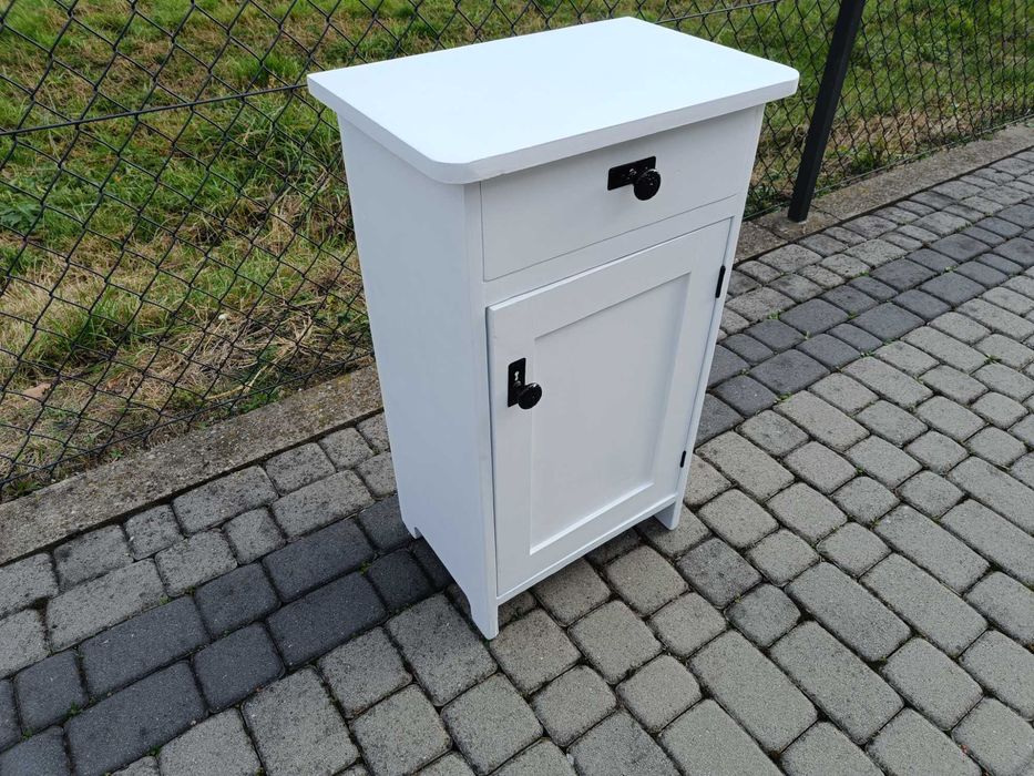 NAKASLIK biały / SZAFKA drewniana stara 50x30 wys 80cm / Nocna antyk