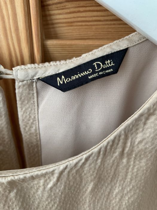Złota sukienka Massimo Dutti rozmiar S