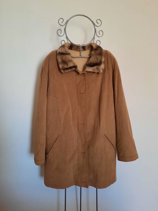 Parka com gola pêlo sintético